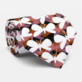 蝶シルエット – 白い影 ネクタイ (ロール)