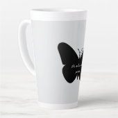 蝶シンプルの引用文シンプル カフェラテマグ (左アングル)