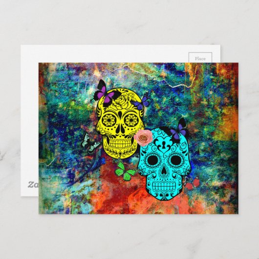 蝶スカル ポストカード (正面/裏面)