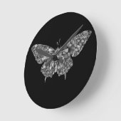 蝶スタイリッシュ時計 ラウンド壁時計 (傾斜)