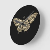 蝶スタイリッシュ時計 ラウンド壁時計 (傾斜)