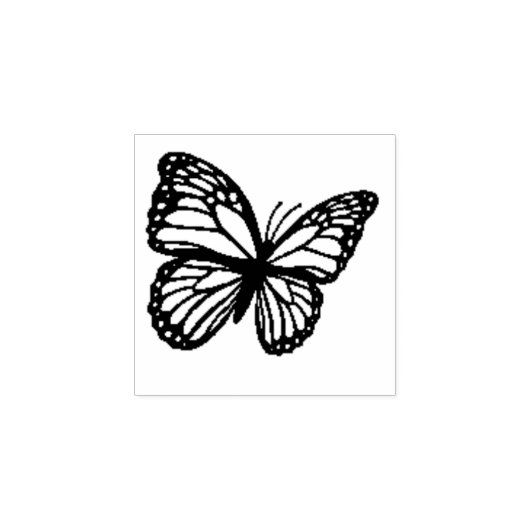 蝶スタイル ラバースタンプ (インプリント)