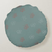蝶スターズセージグリーン ラウンドクッション (裏面)