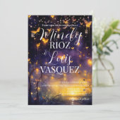 蝶ストリンライト結婚式招待状 招待状 (スタンド正面)