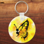 蝶セミクロムキーチェーン キーホルダー (正面)