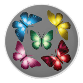 蝶セラミッカラフルクプルノブ セラミックノブ