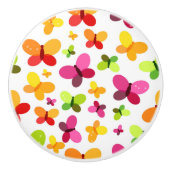 蝶セラミックキャビネットのノブ セラミックノブ (正面)