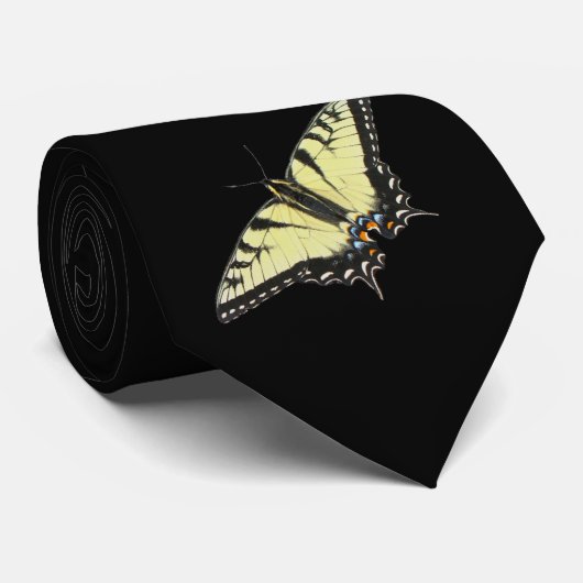 蝶タイ-黒の雲 ネクタイ (ロール)