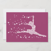 蝶ダンサーの演奏会かパーティの招待状 招待状 (正面)