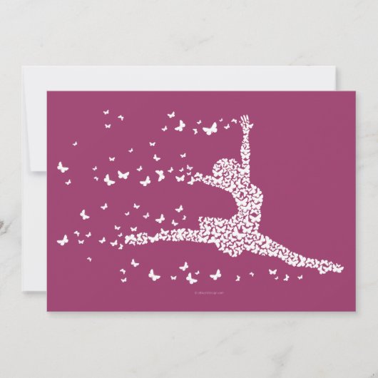 蝶ダンサーの演奏会かパーティの招待状 招待状 (正面)