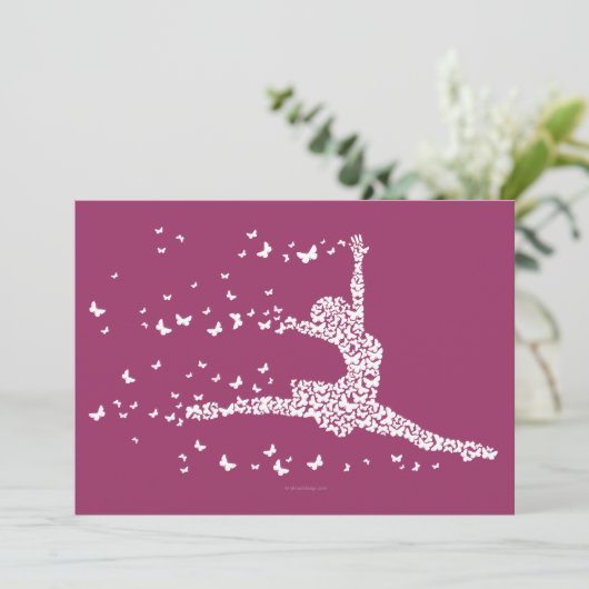 蝶ダンサーの演奏会かパーティの招待状 招待状 (スタンド正面)