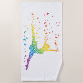 蝶ダンサー ビーチタオル (正面)