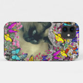 蝶チョコレートポイントシャム猫のステラ Case-Mate iPhoneケース (裏面(横))