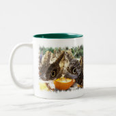 蝶ツートーンコーヒーマグ ツートーンマグカップ (左)