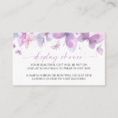 蝶ディスプレイ赤ちゃんシャワー囲いカード エンクロージャーカード (正面)