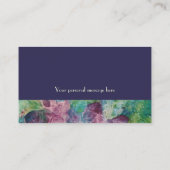 蝶デザイナー会社プロフィールは紫色を梳きます 名刺 (裏面)