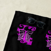 蝶デザインのビーチタオル ビーチタオル (インサイチュ)