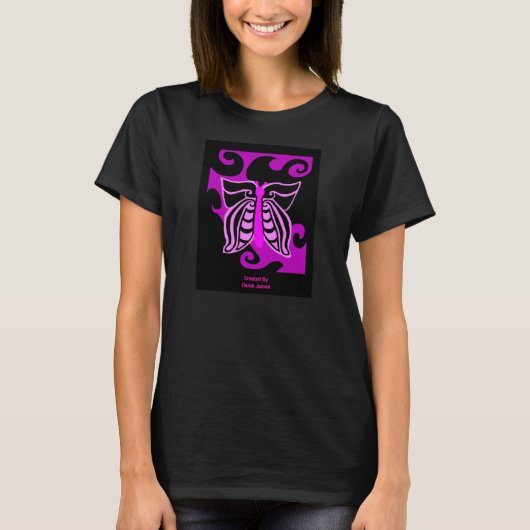 蝶デザインの女性の基本的なタンクトップ Tシャツ (正面)