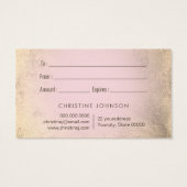 蝶デザインギフトカード (裏面)