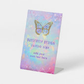 蝶デザイン台座標識 台座サイン (正面)