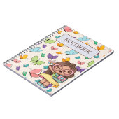 蝶デザイン模様 ノートブック (左側)