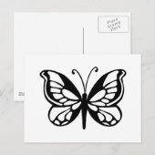 蝶デザイン ポストカード (正面/裏面)