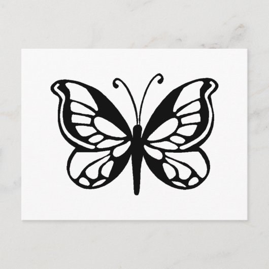蝶デザイン ポストカード (正面)