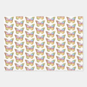 蝶デザイン ラッピングペーパーシート (正面3)