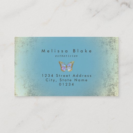 蝶デザイン 名刺 (裏面)