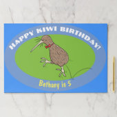 蝶ネクタイと幸せなキウイ漫画の鳥 ペーパーパッド (インサイチュ)