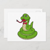 蝶ネクタイの蛇 ポストカード (正面/裏面)