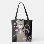 蝶ネクタイの黒い猫 トートバッグ (裏面)