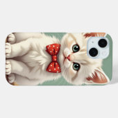 蝶ネクタイをつけたかわいい白猫 Case-Mate iPhoneケース (裏面 (横))