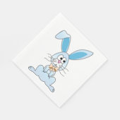 蝶ネクタイをつけたイースターバニー スタンダードランチョンナプキン (角)