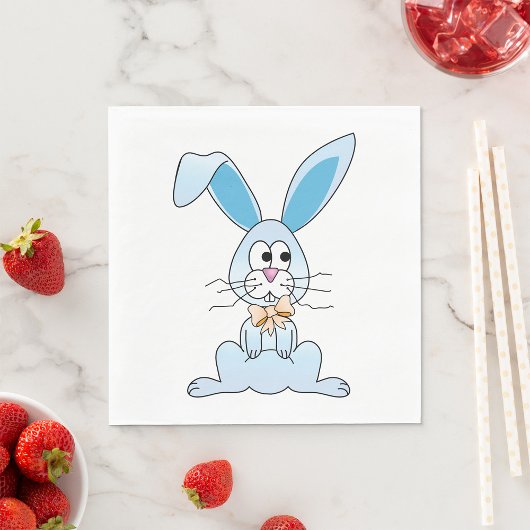 蝶ネクタイをつけたイースターバニー スタンダードランチョンナプキン