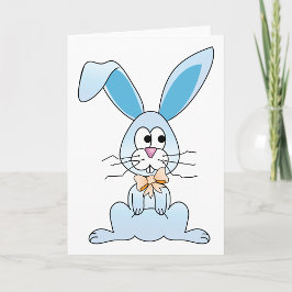 蝶ネクタイを持つイースターバニー カード