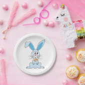蝶ネクタイを持つイースターバニー ペーパープレート (パーティー)