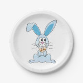 蝶ネクタイを持つイースターバニー ペーパープレート (正面)