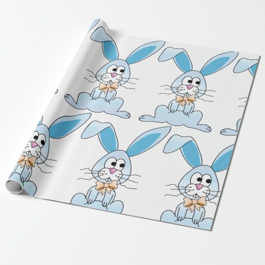 蝶ネクタイを持つイースターバニー ラッピングペーパー (アンロールド)