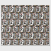 蝶ネクタイを着用しているマウス ラッピングペーパー (フラット)