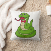 蝶ネクタイ付きヘビ クッション (ブランケット)