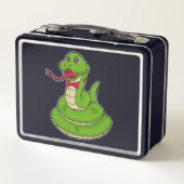 蝶ネクタイ付きヘビ メタルランチボックス (裏面)