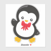 蝶ネクタイ付きペンギン、かわいいペンギン、リトルペンギン シール (シート)