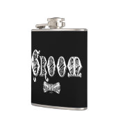 蝶ネクタイ白と黒のタイプのグルーミング フラスク (左)