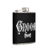 蝶ネクタイ白と黒のタイプのグルーミング フラスク (右)