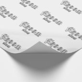 蝶ネクタイ白と黒のタイプのグルーミング ラッピングペーパー (角)