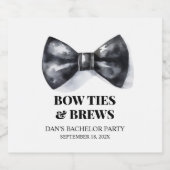 蝶ネクタイ バチェラーパーティー ブライズメン ビールラベル (シングルラベル)