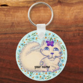 蝶ネコ キーホルダー (正面)