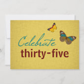 蝶ハイヒールの第35誕生日の招待 招待状 (裏面)