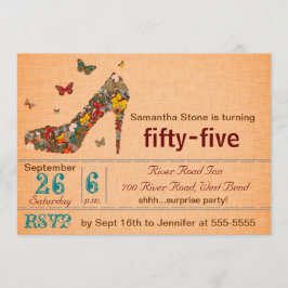 蝶ハイヒールの第55誕生日の招待 招待状